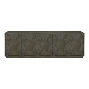 Console multimédia moderne - Bois gris texturé avec design contemporain - Product Image 2