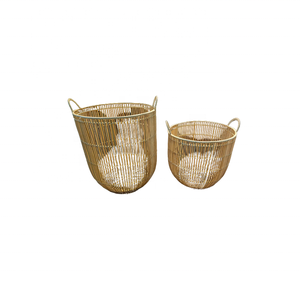 Cesta de picnic de mimbre grande de alta calidad con accesorios-Cesta de picnic de bambú natural con asa-Regalo de fiesta en casa - Product Image 4