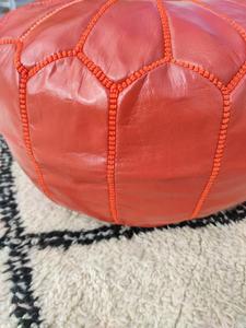 Pouf de sol moderne de luxe en cuir véritable, ottoman pliable, design artisanal, écologique, léger pour la décoration intérieure, utilisation en chambre à coucher - Product Image 4