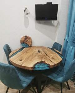 RESEMBLE BRINGING and <b>WOOD</b> Best Quality Luxury Home Furniture Solid Walnut <b>Wood</b> Restaurant Dining Coffee River Kitchen Epoxy - Product Image 6