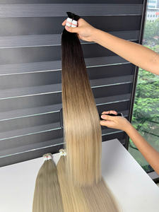 Extensiones de cabello a granel de doble dibujado 100g Cabello humano virgen vietnamita Color más claro 12 pulgadas Extensiones de vendedores Extensiones de cabello - Product Image 4