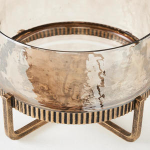 Cuenco para servir redondo de Metal decorativo de lujo superior con cuenco para servir Base de diseñador dorado para decoración de eventos de fiesta - Product Image 1