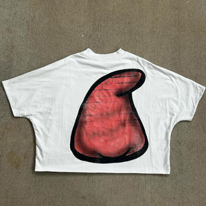 Personalizado DTG impresión de alta calidad de gran tamaño Drop Shoulder 280 400 GSM algodón de secado rápido Boxy recortado camiseta hombres - Product Image 6