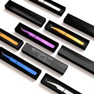 Ensemble de pinces à cils volume à pointe en fibre de marque privée, ensemble de pinces à cils en acier inoxydable pour extension de cils - Product Image 4