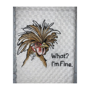 Serviettes de cuisine brodées en pur coton sergé Golf Horizon 45x65cm 200 GSM séchage rapide résistant à la décoloration chiffons quotidiens écologiques - Product Image 1