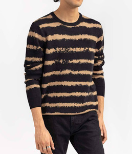 <b>Crewneck</b> Pullover <b>Sweater</b> Letter Pattern 100% Cotton Autumn OEM Custom Men Fashionable Long Sleeve Breathable <b>Sweater</b> - Product Image 1