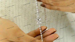 สร้อยคอเงินทรงหยดน้ำ ดีไซน์หรูหรา ประดับเพชรโมอิสซาไนต์ สร้อยคอเจ้าสาวสุดหรู สำหรับงานปาร์ตี้ ของขวัญสำหรับผู้หญิง - Product Image 5