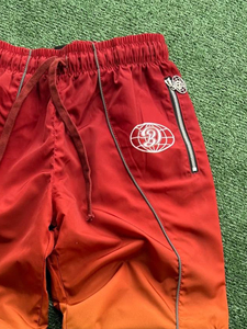 Venta al por mayor personalizado Zip up Nylon forro reflectante chaqueta y pantalones Jogger gimnasio conjuntos chándal Unisex chándal hombres - Product Image 6