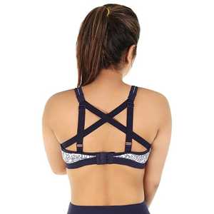 OEM Custom Made Design Women Gym Active Wear Blank Front Halter Backless Strappy Elastic Padded Spandex Women Sport Bra - Product Image 3