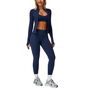 Conjuntos de Yoga de Secado Rápido al por Mayor, Colores Personalizados, Transpirables y Suaves, Estilo Duradero, Conjuntos de Fitness de Cintura Alta para Mujer, Conjunto de Yoga - Product Image 3