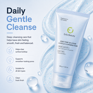 OEM ODM Marque Privée Acide Hyaluronique Acide Salicylique Crème Capsule <span class=keywords><strong>Mousse</strong></span> <span class=keywords><strong>Nettoyante</strong></span> Nettoyant Pores en Profondeur AHA PHA Nettoyant <span class=keywords><strong>Visage</strong></span> Tous Types de <span class=keywords><strong>Peau</strong></span> - Product Image 2