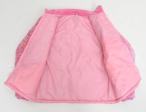 Women's Winter Reversible Sequin Knitted Puffer Bomber Jacket Stand Polyester <b>Fabric</b> Shiny <b>Glitter</b> Sparkly Breathable Quick Dry - Product Image 3