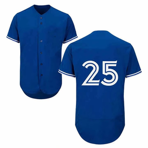 Professional Custom Made Breathable Printed Baseball Jerseys 100% Polyester Quick Dry High Quality Wholesale Unisex V-neck - Product Image 3