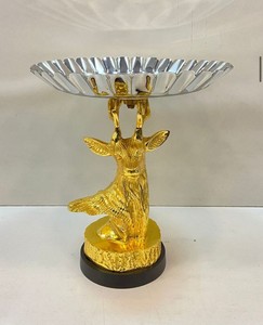 Elegante plato de pastel de latón ecológico intrincado diseño de águila plato para servir para postres escaparate Plato decorativo único - Product Image 3