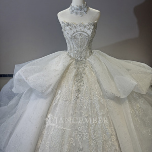 Dw0186 ชุดแต่งงานโรแมนติก ชุดบอลกาวน์ แต่งลูกปัด ปักลาย ชุดเจ้าสาว Jancemebr - Product Image 3