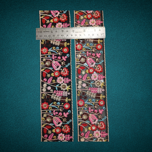 Exquisito encaje bordado floral colorido con patrones detallados, perfecto para moda de alta costura, vestidos de novia, proyectos de manualidades DIY - Product Image 3