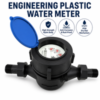 Haute qualité 1/2 pouces DN 15mm noir Type sec compteur d'eau en plastique IP68 Protection classe prix usine