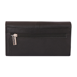 Cartera larga de piel para mujer con forro de poliéster y cierre de botón - Product Image 6