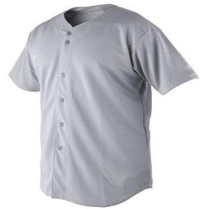 Maillot de baseball personnalisé 100% polyester en maille respirant à séchage rapide résistant à l'usure maillot de baseball à col en V et à manches courtes avec patte de boutonnage - Product Image 1