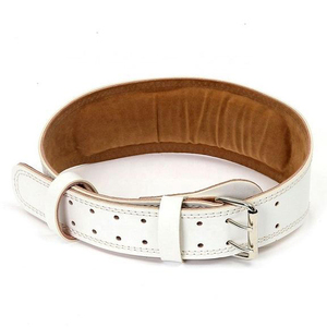 Safer exercise Power Lifting Belt for men designed with strong stitching and thick leather for reliable heavy weight sessions - Product Image 4