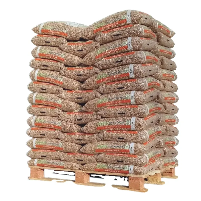 15kg Bags packaging Pine Wood Pellets (Din plus / EN plus Wood Pellets A1 ) ready for export 1 buyer