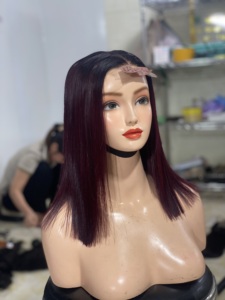 Perruques de dentelle complète vietnamiennes bon marché en gros perruque frontale non traitée 100% perruques de luxe en cheveux humains pleine couleur - Product Image 5