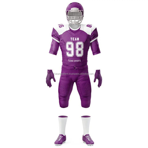 Conjunto de uniforme de fútbol americano para adultos personalizable de alta calidad, transpirable, de talla grande, técnica de sublimación, personalización del nombre del equipo - Product Image 5