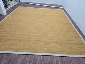 Tapis rond en jute naturel 100% Design tressé avec aspect rustique de ferme Taille personnalisable Tapis de sol disponible en ensembles - Product Image 4