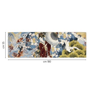 Tappeto Runner di Design Italiano 55x180cm Lavabile Jacquard Antiscivolo Morbido Poliestere Cotone Design Orientale per Uso Domestico Excelsa - Product Image 1