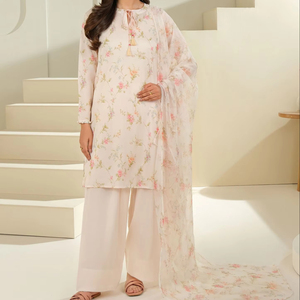 La mejor calidad Light Airy Shalwar Kameez Dupatta para mujeres indias pakistaníes Todas las estaciones Tela de césped impresa en Georgette - Product Image 1