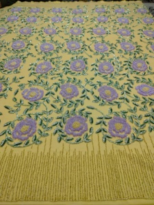 Fait à la main romantique 3D fleur lourde perlée pierres paillettes dentelle Applique tissu droite Silhouette - Product Image 5