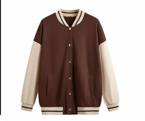 Venta al por mayor Campus Chaquetas de béisbol a prueba de viento Carta Bordado Personalizado Letterman Oversize Varsity Jacket Hombres - Product Image 5