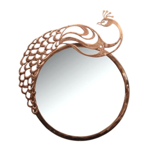 Venta al por mayor hogar boda espejo decorativo diseño elegante HOJA DE Ginkgo espejo de pared HECHO DE Metal hierro espejo de pared y arte de la pared - Product Image 4