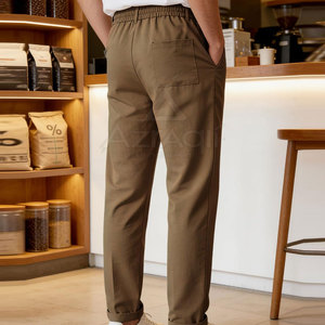 Pantalon de travail léger en toile pour homme - Multi-poches, respirant, écologique, idéal pour l'extérieur et le quotidien - Grande Vente - Product Image 4