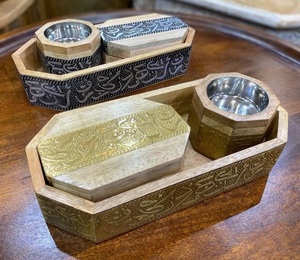 Ramadan Eid ชุดเครื่องเขียนไม้เรซิน bakhoor กล่องใส่ธูปเซรามิกกุหลาบสตรอเบอรี่ - Product Image 4