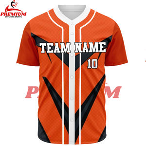 Custom <b>Button</b> <b>Up</b> Youth Baseball Jersey Set Breathable Sublimated Softball <b>Shirt</b> with Embroidered Logo for Adult and kids - Product Image 3