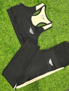 Conjunto de Yoga ligero personalizado para mujer, ropa deportiva con patrón sólido, cintura elástica para ejercicio al aire libre, bajo MOQ, equipo de Yoga sin costuras - Product Image 2