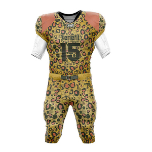 Hauts de football américain respirants de qualité supérieure 100% Polyester vêtements de football américain entraînement des jeunes maillot de football américain - Product Image 5