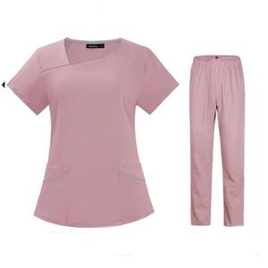 Uniforme de Trabajo con Diseño Elegante y Personalizado, Blusa Médica Ajustada con Cierre, Conjuntos de Uniformes para Salón de Belleza y Spa - Product Image 3