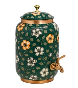 เหยือกน้ำทองแดงเคลือบ16 LTR หม้อทองแดงเคลือบคลาสสิกกำหนดโลโก้ได้เอง - Product Image 1