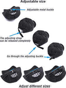 Prix de gros Logo personnalisé lavage à l'acide coton Vintage papa chapeau réglable Denim sport lavé noir casquette de Baseball avec boucle en métal - Product Image 3