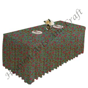 ผ้าปูโต๊ะผ้าฝ้ายอัดจีบทรงสี่เหลี่ยมผืนผ้าสำหรับตกแต่งบ้านสำหรับงานเลี้ยงทานอาหาร - Product Image 6