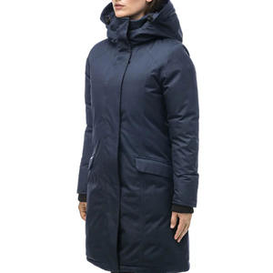 Vente chaude Top qualité marine femmes à capuche sans fourrure Parka, doudoune et matelassé bulle vers le bas hiver doudoune pour les femmes - Product Image 1