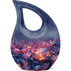 Urna conmemorativa de cremación con gotas de lágrima de galaxia hermosa de alta calidad para cenizas humanas adultas urna funeraria grande decorativa - Product Image 2