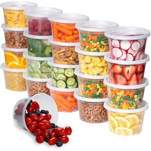 Sécurité alimentaire micro-ondable tasses à salade 16 OZ avec couvercle récipient alimentaire en plastique vaisselle en plastique - Product Image 4