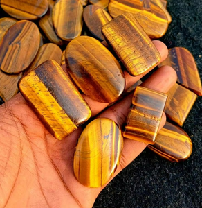 พลอยตาเสือตามธรรมชาติแบบหลังเรียบมีให้เลือกทุกขนาดสำหรับเป็นของขวัญที่ทำด้วยมือของเธอ - Product Image 6