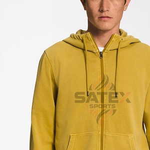 Sweat à capuche zippé pour homme d'hiver - Entièrement respirant 100% coton polaire Qualité supérieure Service OEM - Product Image 6