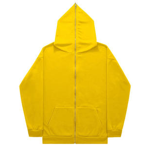 100% algodón Full Zip up Hoodies Plain, blank Full Face Zip Hoodie Hombres Full Zipper Hoodies - Product Image 1