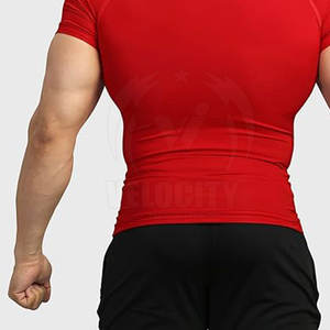 Logo personnalisé imprimé Fitness T-shirts Dernière conception Slim Fit Street Wear avec des couleurs contrastées - Product Image 5