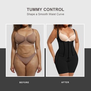 헥신 신상품 솔리드 컬러즈 탄탄한 압박 쉐이퍼 언더버스트 트리머 힙업 여성 보정속옷 레덕터 풀 바디 쉐이퍼 - Product Image 2